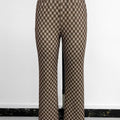 Check Flare Pants