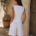 Coral Sunset Linen Set