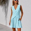 Coral Sunset Linen Set