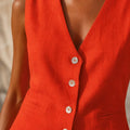 Coral Sunset Linen Set