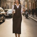 Mocha Muse (Skirt Set)