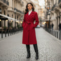 Crimson Elegance Trench