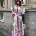 Rose Mist Satin Kimono