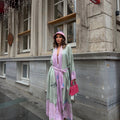 Rose Mist Satin Kimono