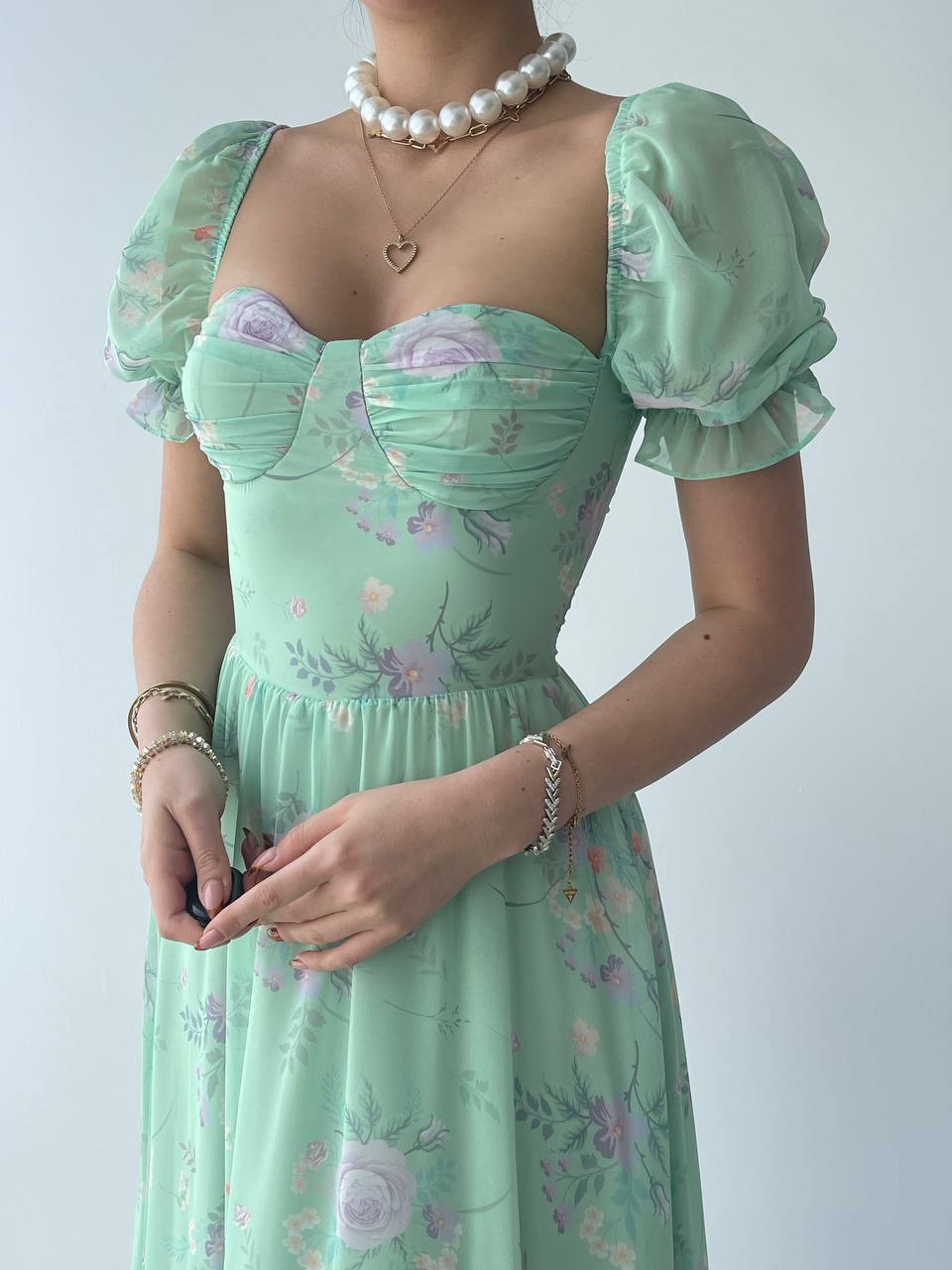 Emerald Blossom Dress