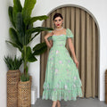 Emerald Blossom Dress