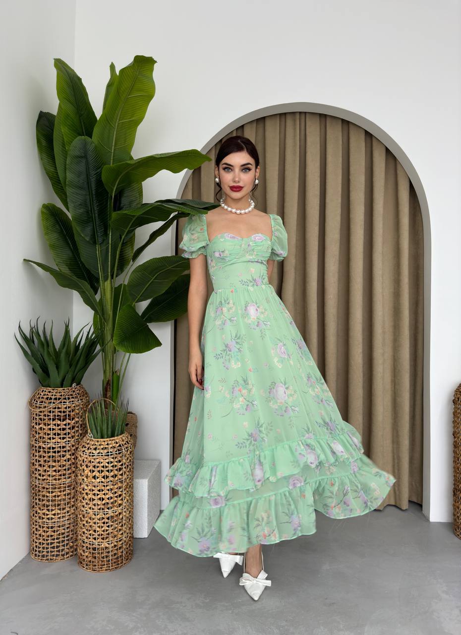 Emerald Blossom Dress