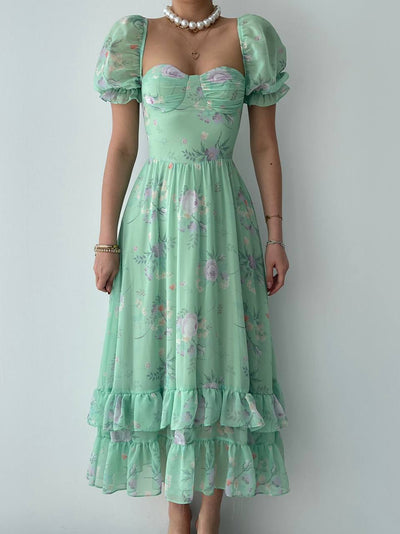 Emerald Blossom Dress