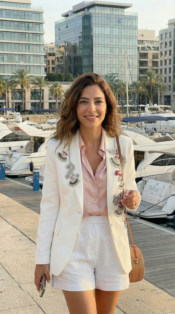 Ivory Bloom Blazer
