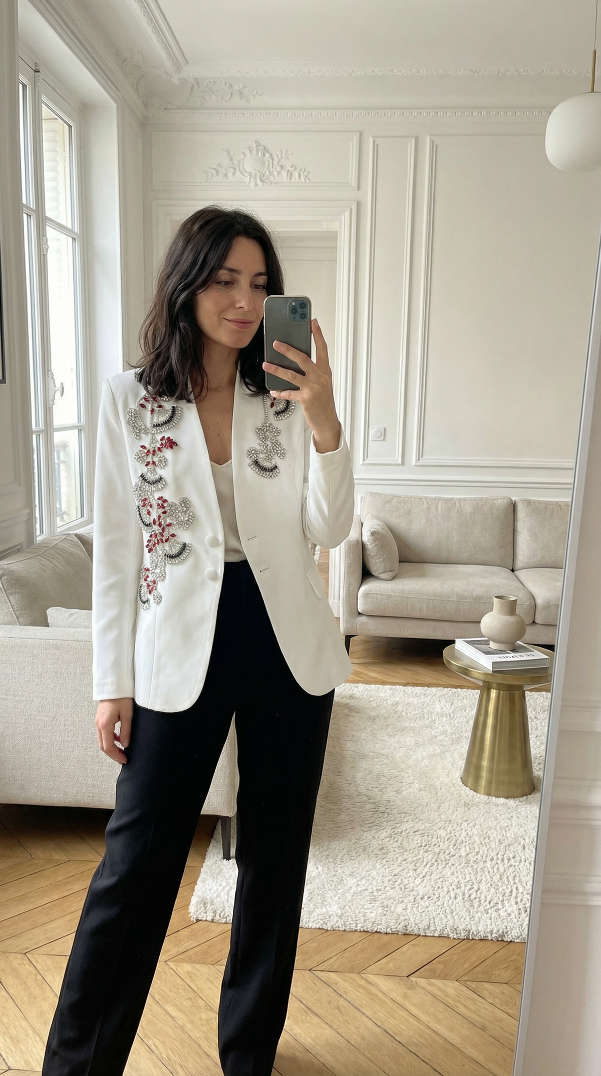 Ivory Bloom Blazer