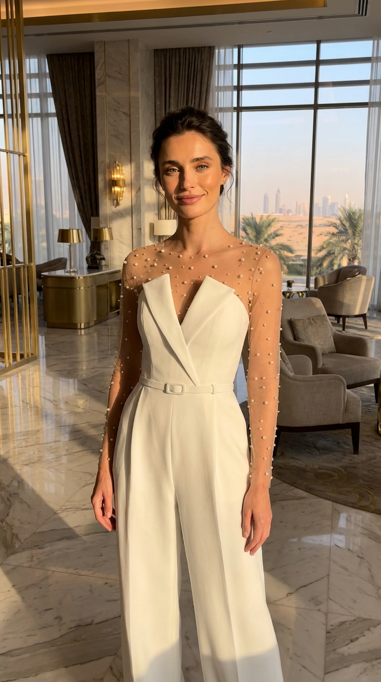 Ivory Pearl Jumpsuit