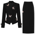Noir Papillon Skirt Set