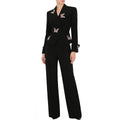 Noir Papillon Pants Set