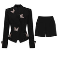 Noir Papillon Short Set