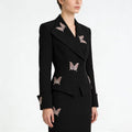 Noir Papillon Skirt Set