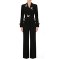 Noir Papillon Pants Set