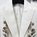 Ivory Embellished Tailored Suit