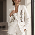Ivory Embellished Tailored Suit