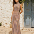 Rayure Plissee Maxi