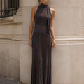 Rayure Plissee Maxi