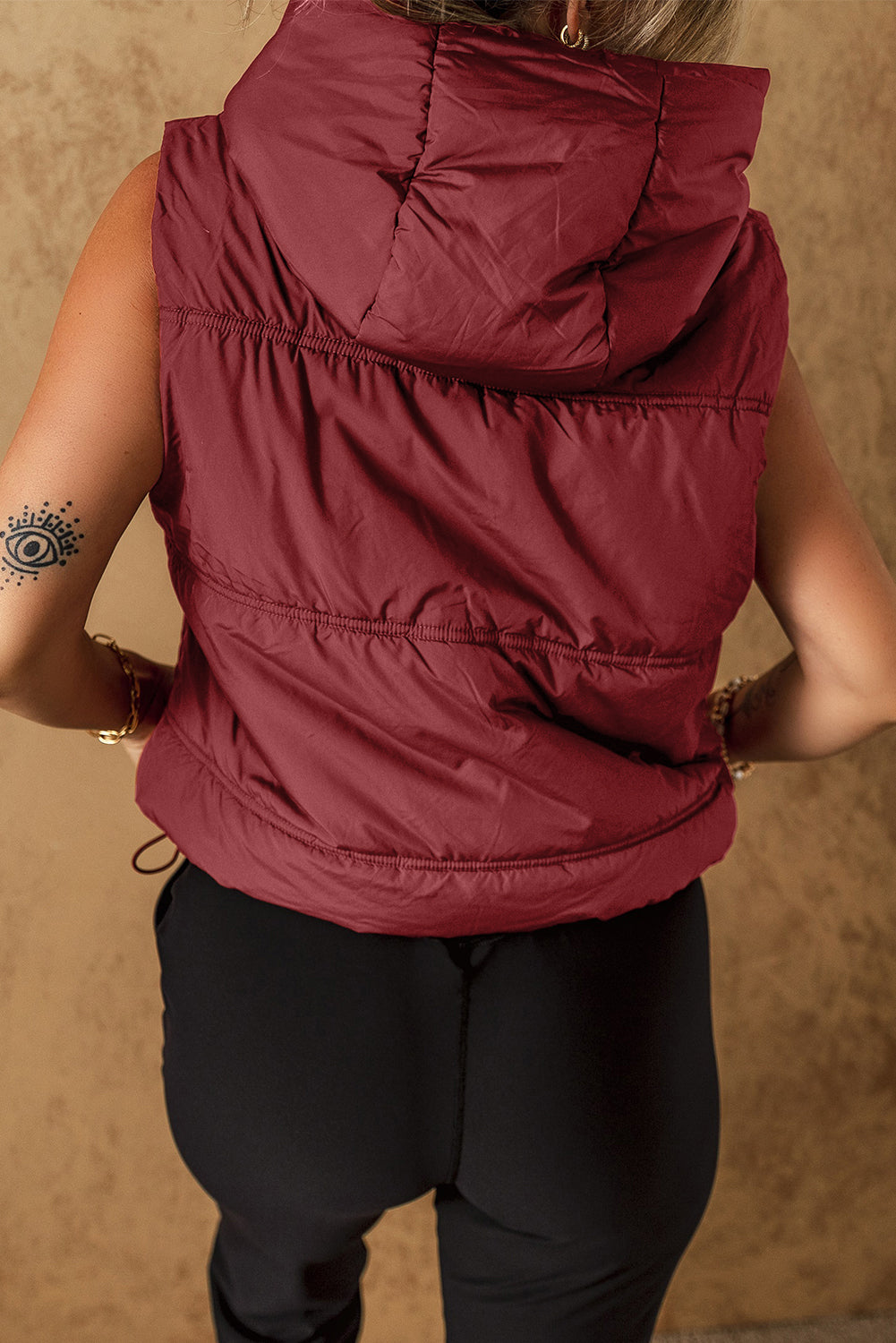 Wine Puffer Vest