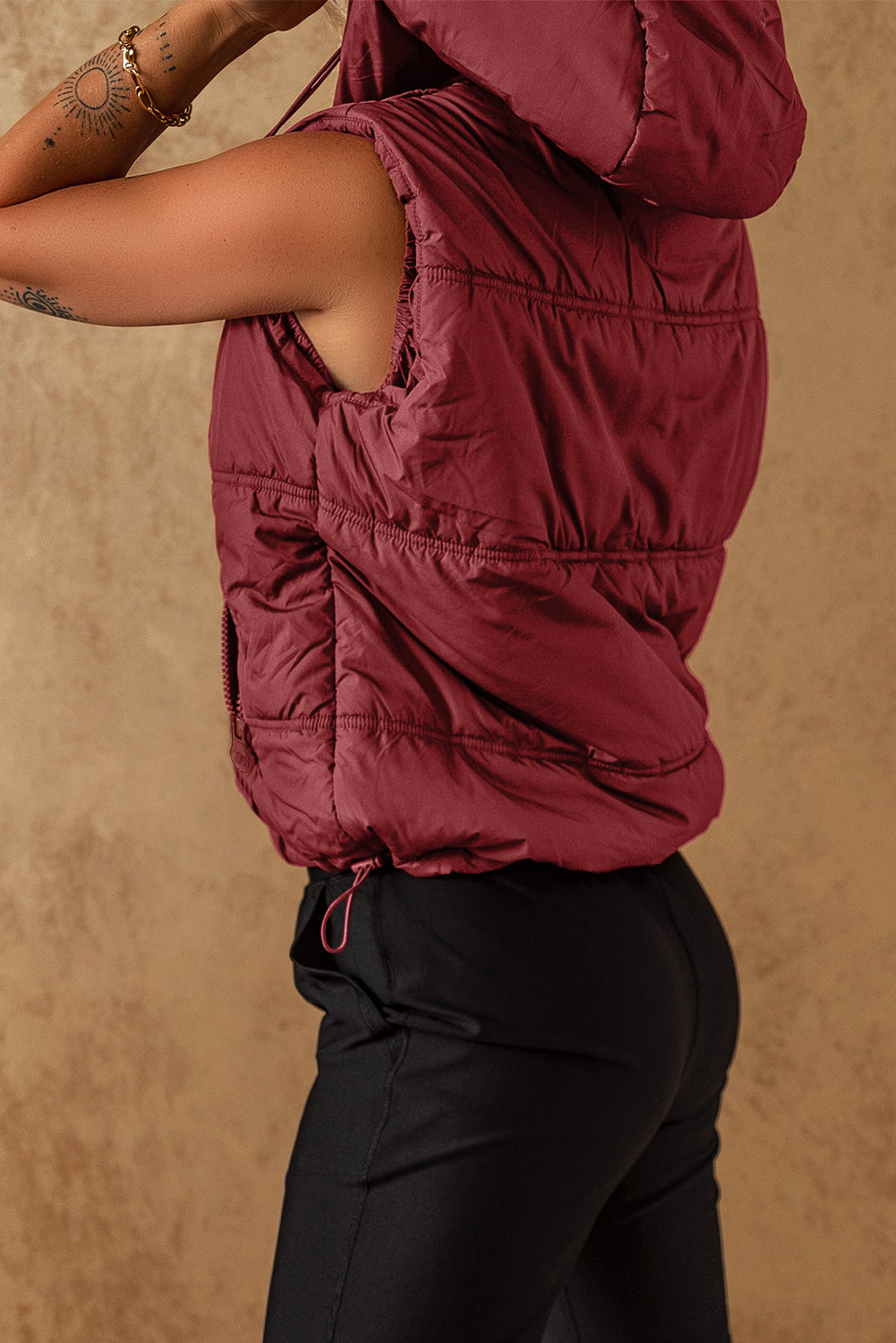 Wine Puffer Vest