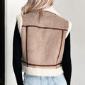 Taupe Shearling Vest