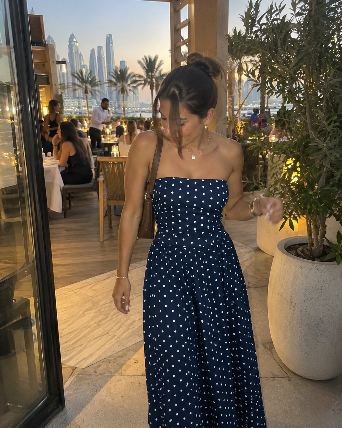 Midnight Polka Dress