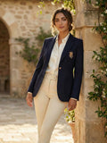 Navy Crest Blazer