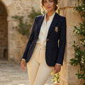 Navy Crest Blazer