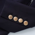 Navy Crest Blazer