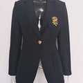 Navy Crest Blazer