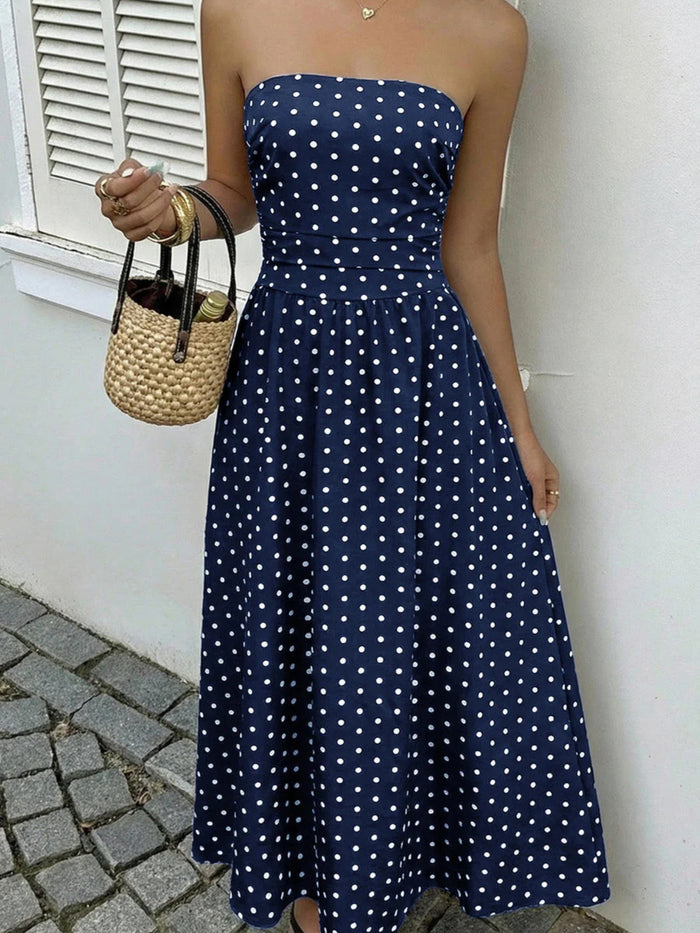Midnight Polka Dress