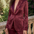 Bordeaux Satin Suit