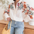 Embroidered Floral Shirt