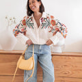 Embroidered Floral Shirt