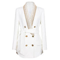 Golden Poise Blazer Dress