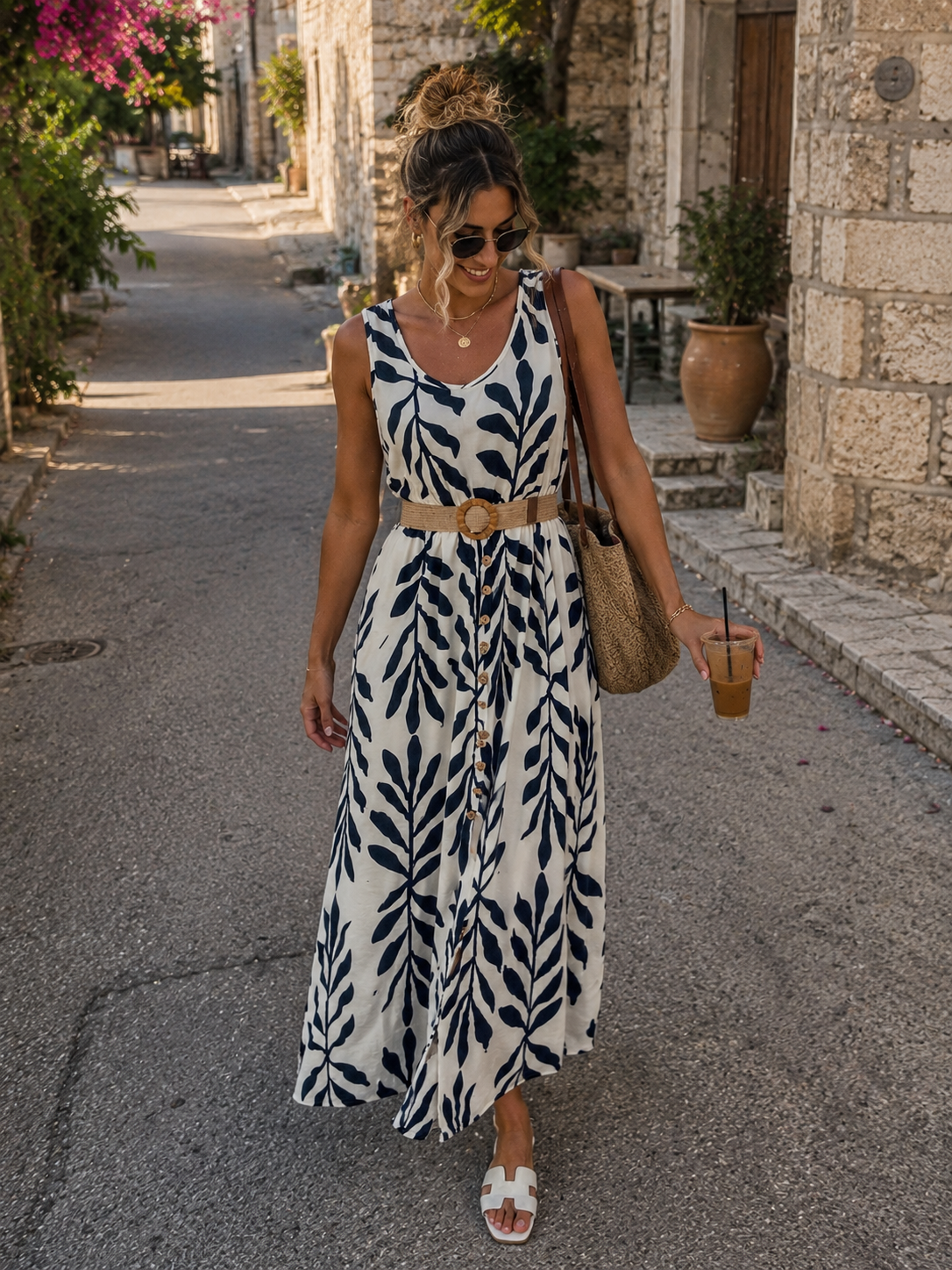 Palm Line Dress