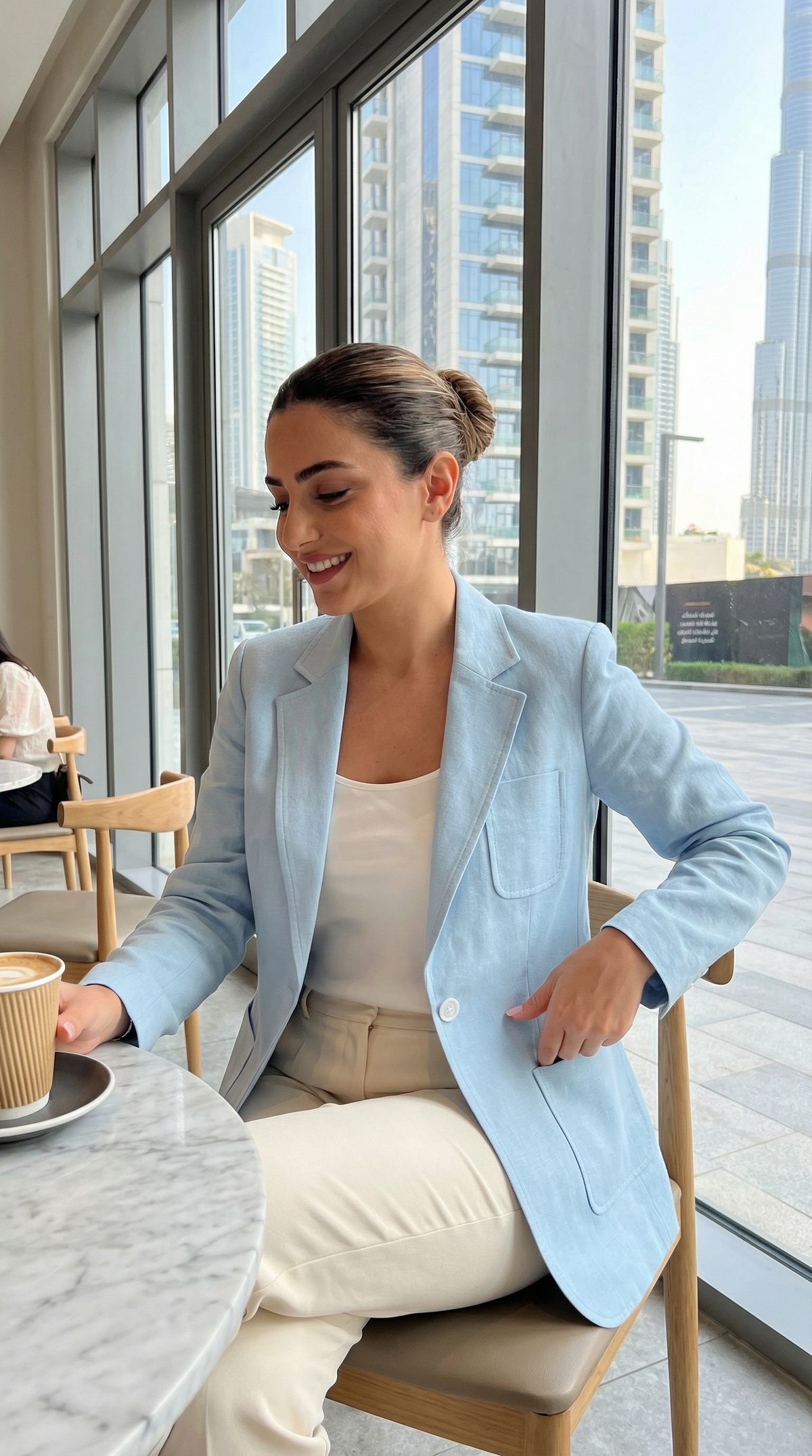 Sky Linen Blazer