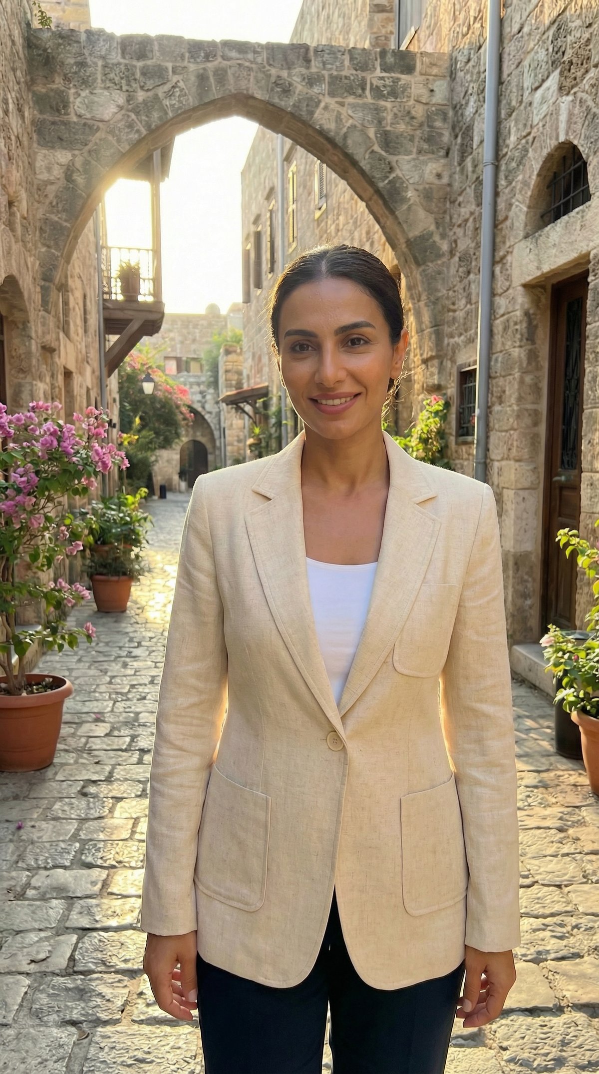Sky Linen Blazer