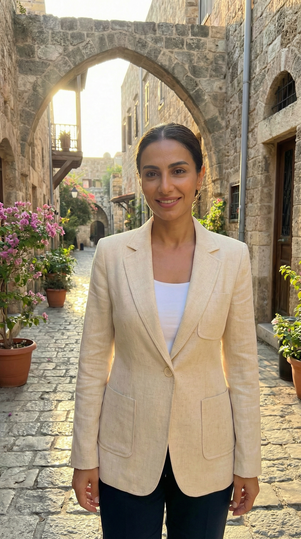 Sky Linen Blazer