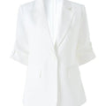 Blush Linen Blazer