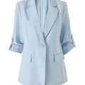 Blush Linen Blazer