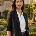 Blush Linen Blazer