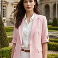 Blush Linen Blazer