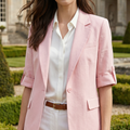 Beige Linen Blazer