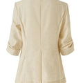 Beige Linen Blazer