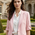 Beige Linen Blazer
