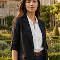 Beige Linen Blazer