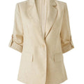 Blush Linen Blazer
